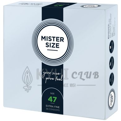 Презервативи Mister Size - pure feel - 47 (36 condoms), товщина 0,05 мм 105963 фото