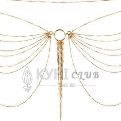 Цепочка на трусики или лиф Bijoux Indiscrets MAGNIFIQUE Waist Chain - Gold, украшение на тело 100386 фото