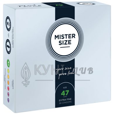 Презервативи Mister Size - pure feel - 47 (36 condoms), товщина 0,05 мм 105963 фото