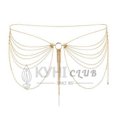 Ланцюжок на трусики або ліф Bijoux Indiscrets MAGNIFIQUE Waist Chain - Gold, прикраса на тіло 100386 фото