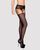 Сетчатые чулки-стокинги с кружевным поясом Obsessive Garter stockings S307 XL/XXL, черные, имитация 105255 фото