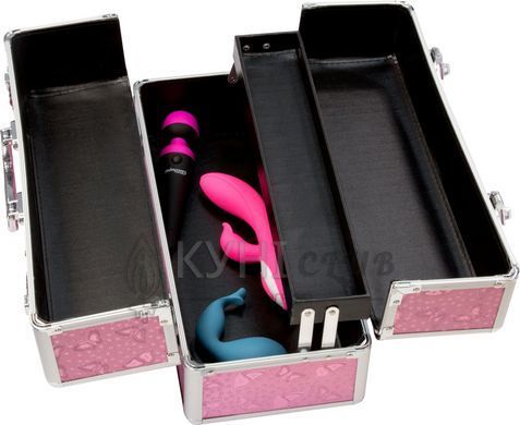 Большой кейс для хранения секс-игрушек BMS Factory Large Lokable Vibrator Case Pink, кодовый замок 106798 фото