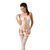Бодистокинг Passion BS054 white, комбинезон, имитация чулок, открытый животик 109433 фото