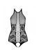 Бодистокинг с имитацией корсетной шнуровки Passion BS094 One Size, black, цветочный узор, с доступом 106940 фото 3