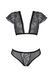 Комплект Passion LEAFA BIKINI black, XXL/XXXL, бюстгальтер-топ з рукавчиками, стрінги-шортики з вирі 108521 фото 3