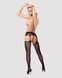 Сетчатые чулки-стокинги с кружевным поясом Obsessive Garter stockings S307 XL/XXL, черные, имитация 105255 фото 4