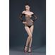 Сетчатое боди со стразами Moonlight Model 09 Black, открытые плечи 104320 фото 1