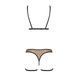 Еротичний комплект спідньої білизни Passion GABI SET XXL/XXXL beige, трусики з гартерами 106308 фото 4