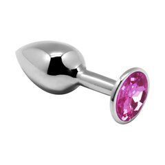 Металева анальна пробка з кристалом Alive Mini Metal Butt Plug Pink L 103937 фото