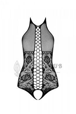 Бодистокинг с имитацией корсетной шнуровки Passion BS094 One Size, red, цветочный узор, с доступом 106941 фото