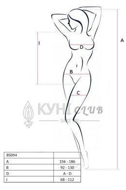 Бодистокинг с имитацией корсетной шнуровки Passion BS094 One Size, red, цветочный узор, с доступом 106941 фото