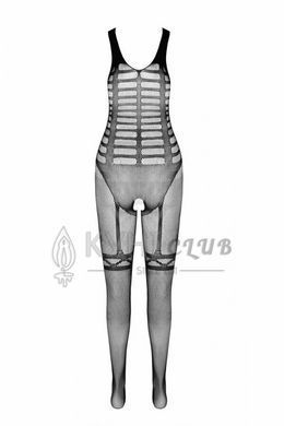 Сітчастий чорний бодістокінг-боді з симетричним малюнком Casmir CA005 102917 фото