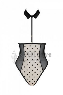 Еротичне боді Passion TRISHA BODY, XXL/XXXL, beige, з відкритими чашками 107747 фото
