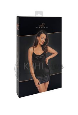Сукня Noir Handmade F307 Mirage, M, black, міні, під латекс, відкрита спина, декор зі стразів 108278 фото
