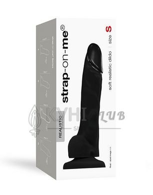 Реалістичний фалоімітатор Strap-On-Me SOFT REALISTIC DILDO Black - Size S 102401 фото