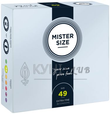 Презервативи Mister Size - pure feel - 49 (36 condoms), товщина 0,05 мм 105964 фото