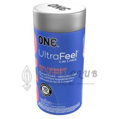 Презервативы ONE Ultra Feel, ультратонкие, c дополнительной смазкой, 10 шт, подарочная упаковка-тубус 109838 фото