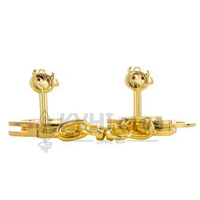 Наручники LOCKINK Pretty-sub Handcuffs, золотистые, металлические, можно открыть без ключа 110055 фото
