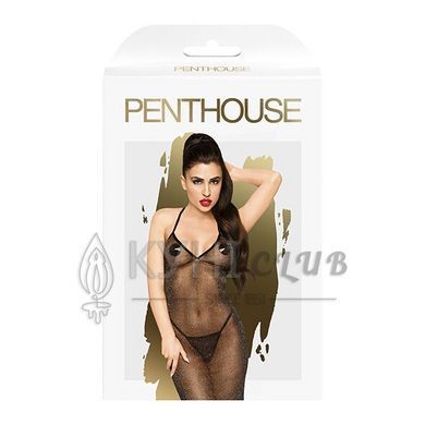 Сукня в пол з люрексовою ниткою і стрингами Penthouse - Love on Fire Black M/L 103226 фото
