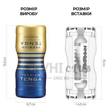 Мастурбатор Tenga Premium Dual Sensation Cup двусторонний, с двумя независимыми каналами 103026 фото