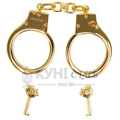 Наручники LOCKINK Pretty-sub Handcuffs, золотистые, металлические, можно открыть без ключа 110055 фото