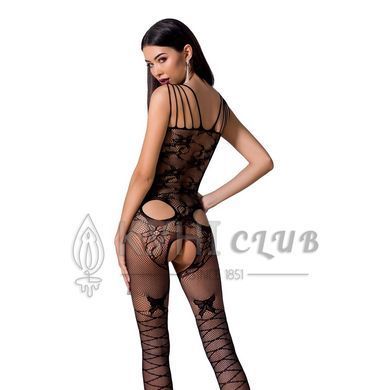 Ажурный бодистокинг с интимными вырезами Passion BS076 black 102145 фото