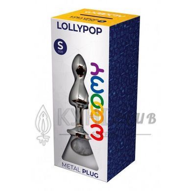 Металева анальна пробка Wooomy Lollypop Double Ball Metal Plug S, діаметр 2,8 см, довжина 8,5 см 105401 фото