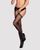 Сетчатые чулки-стокинги со стрелкой Obsessive Garter stockings S314 S/M/L, черные, имитация гартеров 105256 фото