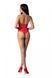 Бодистокинг с имитацией корсетной шнуровки Passion BS094 One Size, red, цветочный узор, с доступом 106941 фото 2