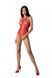 Бодистокинг с имитацией корсетной шнуровки Passion BS094 One Size, red, цветочный узор, с доступом 106941 фото 1