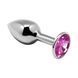 Металева анальна пробка з кристалом Alive Mini Metal Butt Plug Pink L 103937 фото 1