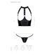 Комплект білизни з відкритими грудьми Passion GENEVIA SET WITH OPEN BRA L/XL black, корсет, стрінги 106309 фото 5
