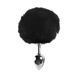 Металева анальна пробка М Art of Sex - Metal Butt plug Rabbit Tail Black, діаметр 3,4 см 104924 фото 2