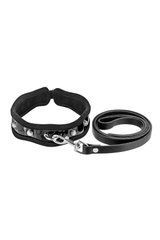 Повідець з натуральної шкіри Fetish Tentation Premium Patent leather chocker and leash 110178 фото