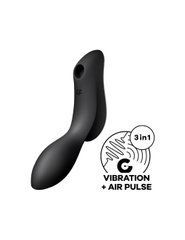Вакуумний кліторальний стимулятор Satisfyer Curvy Trinity 2 Black 104048 фото