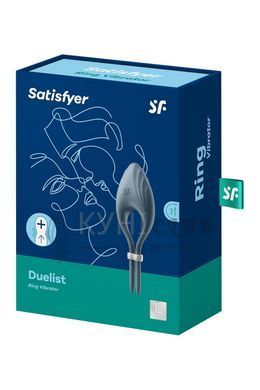 Ерекційне віброкільце-ласо Satisfyer Duelist Dark Blue, 10 режимів, потужний мотор 104258 фото