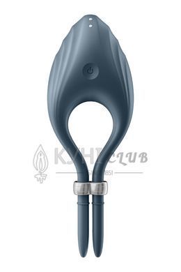 Ерекційне віброкільце-ласо Satisfyer Duelist Dark Blue, 10 режимів, потужний мотор 104258 фото