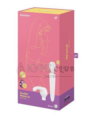Смарт вібромасажер зі змінною головкою Satisfyer Double Wand-er 104100 фото