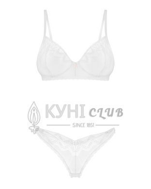 Комплект Obsessive Alissium 2-pcs set, XL/2XL, мереживо, ліф з м&rsquo;якою чашкою, трусики танга 109660 фото