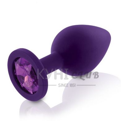 Набір анальних пробок із кристалом Rianne S: Booty Plug Set Purple, діаметр 2,7см, 3,5см, 4,1см 108650 фото