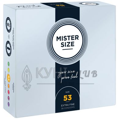 Презервативи Mister Size - pure feel - 53 (36 condoms), товщина 0,05 мм 105965 фото