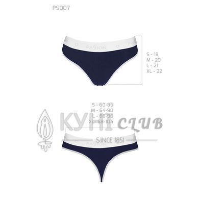 Спортивные трусики-стринги Passion PS007 PANTIES navy blue, size L 102246 фото