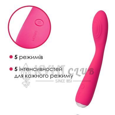 Вібратор для клітора та точки G Svakom Iris Plum Red 102707 фото