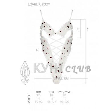 Эротическое боди с рисунком LOVELIA BODY white XXL/XXXL - Passion 102616 фото