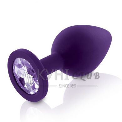 Набір анальних пробок із кристалом Rianne S: Booty Plug Set Purple, діаметр 2,7см, 3,5см, 4,1см 108650 фото