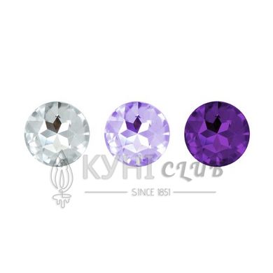 Набір анальних пробок із кристалом Rianne S: Booty Plug Set Purple, діаметр 2,7см, 3,5см, 4,1см 108650 фото