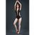 Боди Moonlight Model 11 Black, глубокое декольте, вставки из крупной сетки по бокам, имитация трусик 104322 фото
