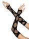 Довгі мітенки Leg Avenue Faux wrap net arm warmers One size Black, велика сітка 106562 фото 3