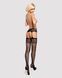Сетчатые чулки-стокинги с имитацией гартеров Obsessive Garter stockings S500 S/M/L, черные, с доступ 105257 фото 3