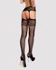Сетчатые чулки-стокинги с имитацией гартеров Obsessive Garter stockings S500 S/M/L, черные, с доступ 105257 фото 2